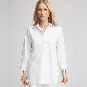 NWT Classic White Button-Up Blouse Chico's